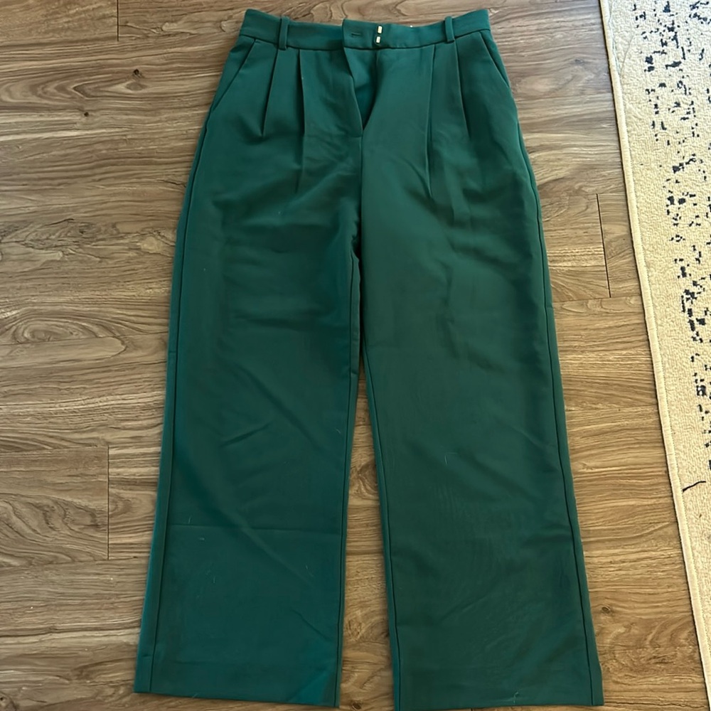 Abercrombie Green Sloane Tailored Pant Size 4 Short